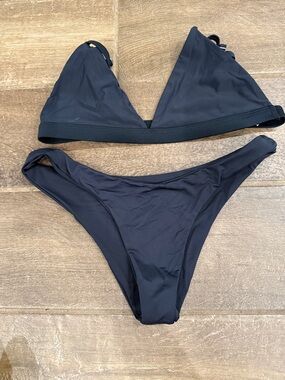 Classic Black Triangle Bikini Set - Women Swim
